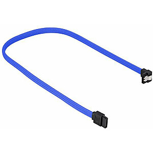 Sharkoon SATA III kabelis, leņķa, 60 cm, zils (4044951016587)