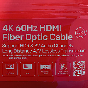 CABLE UNITEK OPTICAL HDMI 2.0 AOC 4K 60Hz 25M