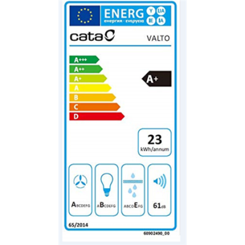 Tvaika nosūcējs CATA Hood VALTO 600 XGBK Wall mounted