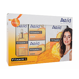 Komplekts Vitamin C Serum 30 ml + Vitamin C Day Cream 50 ml + Vitamin C Night Cream 50 ml + Vitamin C Energizing Textile Mask 20 ml