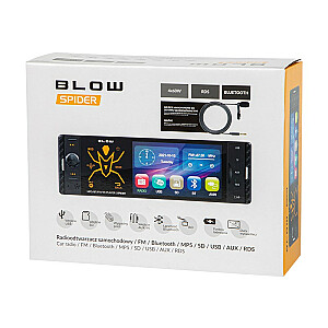 Radio uztvērējs BLOW SPIDER 4" RDS RGB MP5/USB/micro SD/BLUETOOTH