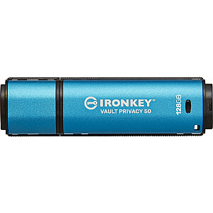 Kingston IronKey Vault Privacy 50, 128 ГБ, USB 3.0, 256 бит, шифрование AES
