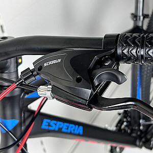 Мужской горный велосипед Esperia Draco 27.5 черный/зеленый матовый (Размер колес: 27.5 Размер рамы: M)
