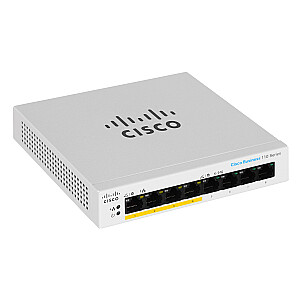 Cisco CBS110-8PP-D Неуправляемый Gigabit Ethernet второго уровня (10/100/1000), питание через Ethernet (PoE), серый