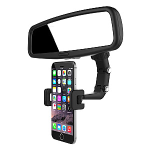 GoodBuy Регулируемый автомобильный держатель зеркала заднего вида для смартфона черный