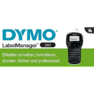 Etiķešu printeris DYMO LabelManager 280 Termiskā pārnese D1 QWERTY