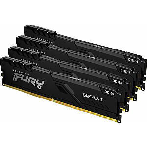 Atmiņa Kingston Fury Beast, DDR4, 64 GB, 3200 MHz, CL16 (KF432C16BBK4/64)