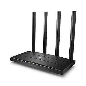 TP-LINK Archer C6 Fast Ethernet bezvadu maršrutētājs divjoslu (2,4 GHz / 5 GHz) 4G