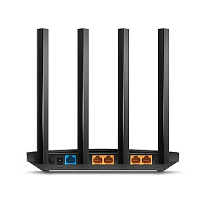 Беспроводной маршрутизатор TP-LINK Archer C6 Fast Ethernet Двухдиапазонный (2,4 ГГц / 5 ГГц) 4G Белый