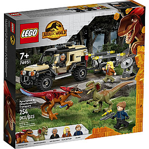 LEGO JURASSIC WORLD 76951 PIRORAPTOR UN DILOFOSAUR TRANSPORT