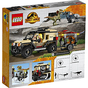 LEGO JURASSIC WORLD 76951 PIRORAPTOR UN DILOFOSAUR TRANSPORT