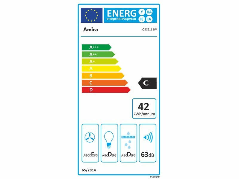 Tvaika nosūcējs Amica OSC6112W (1160952)